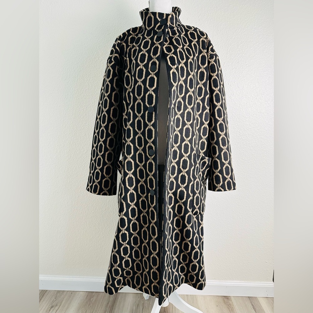 Ann Taylor Link Wool Blend Stand Collar Overcoat Size XXL - Picture 4 of 13